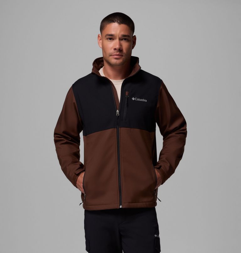 Men's Ascender Softshell Jacket, Color: Tobacco, Black, image 1
