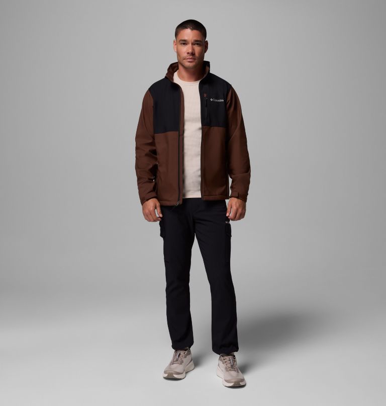 Men's Ascender Softshell Jacket, Color: Tobacco, Black, image 2