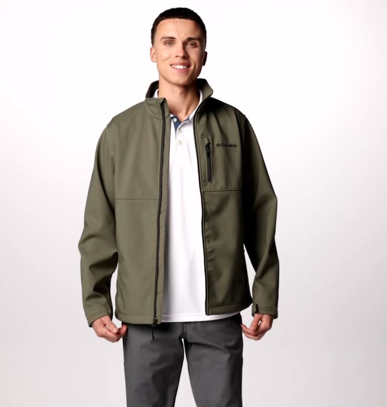 Columbia Men's XL Collared Soft Shell Fleece-Lined Winter Jacket Coat Zip  Front