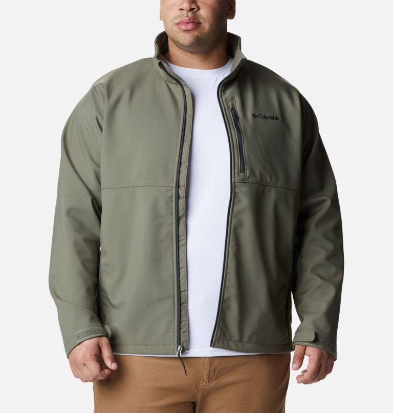 Thumbnail: Men’s Ascender Softshell Jacket - Big, Color: Stone Green, image 7