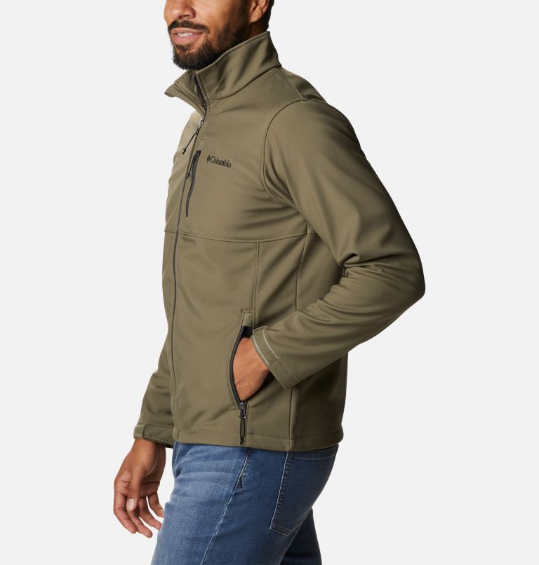 Thumbnail: Men’s Ascender Softshell Jacket - Tall, Color: Stone Green, image 3