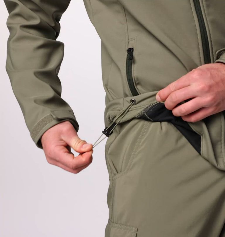 Men's Ascender Softshell Jacket - Tall, Color: Stone Green, Greenscape