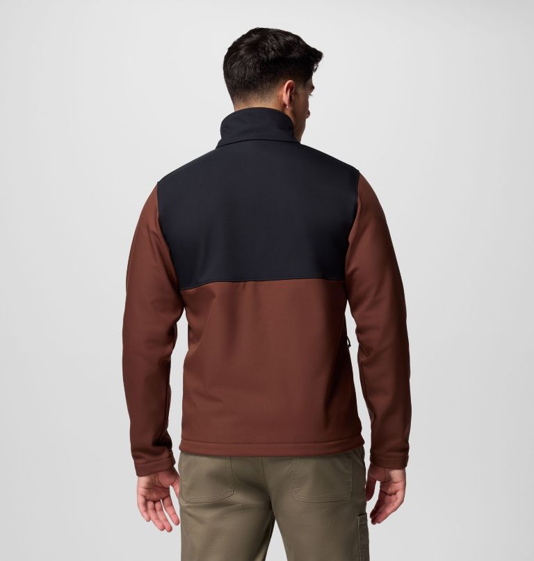 Men's Ascender Hiking Softshell Jacket, Color: Tobacco, Black, image 3