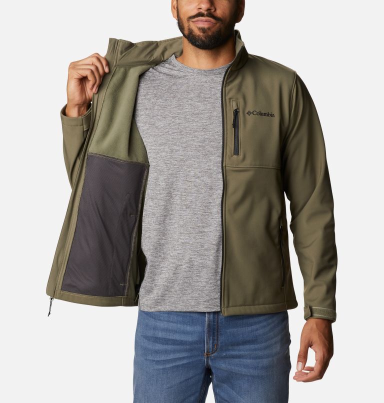 Thumbnail: Men's Ascender Softshell Walking Jacket, Color: Stone Green, image 5