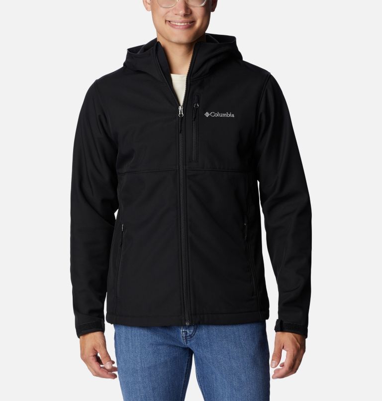 Men’s Ascender Hooded Softshell Jacket, Color: Black