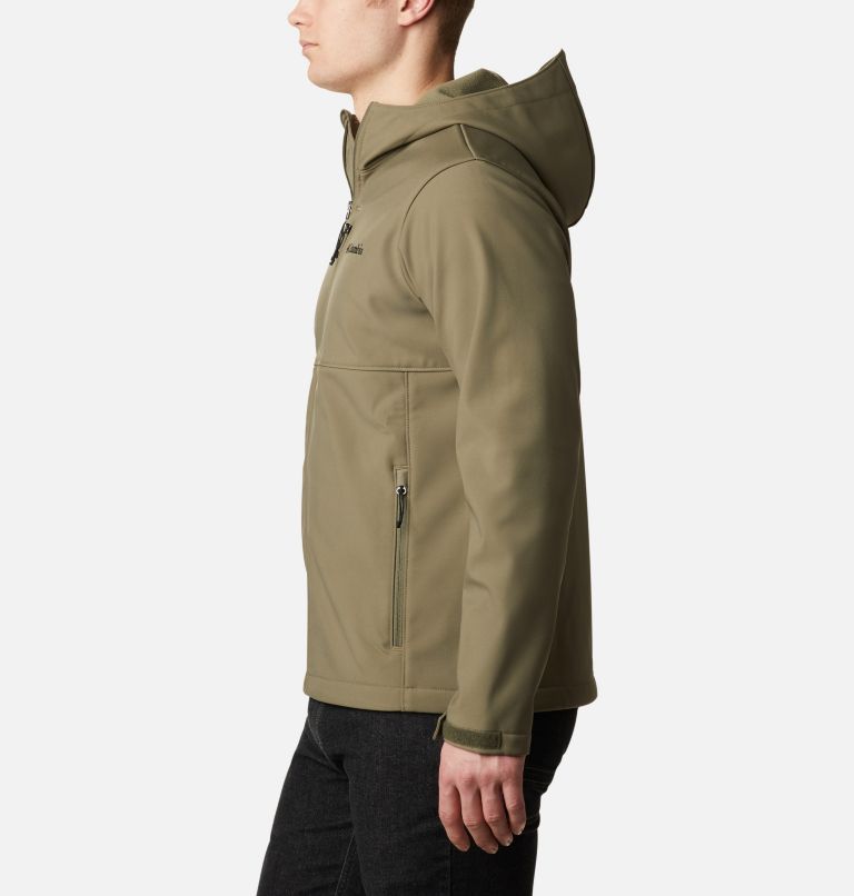 Men’s Ascender Hooded Softshell Jacket, Color: Stone Green, image 3