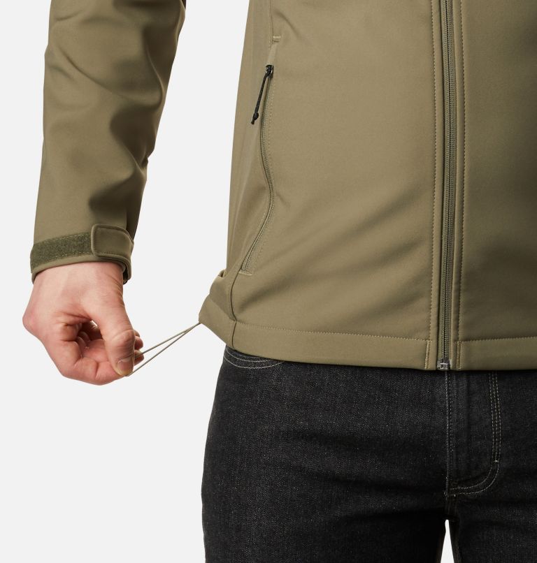 Men’s Ascender Hooded Softshell Jacket, Color: Stone Green, image 6