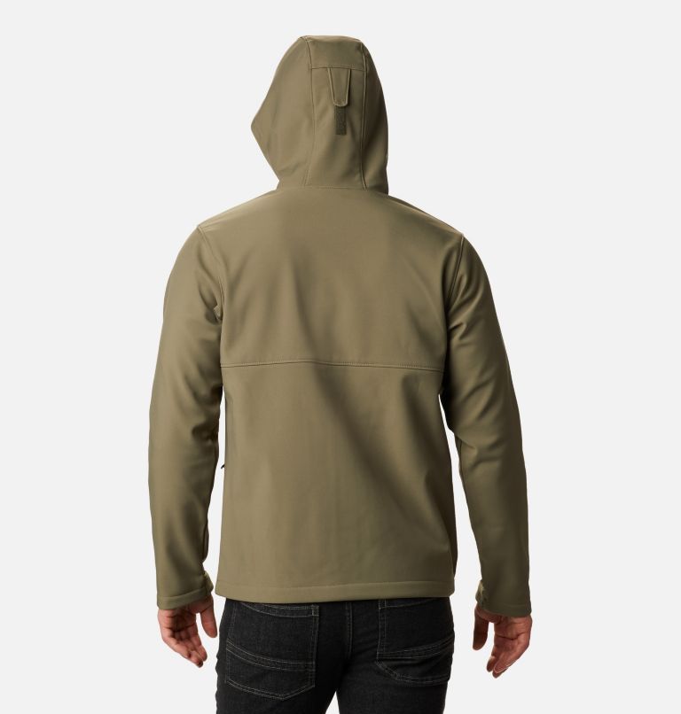 Men’s Ascender Hooded Softshell Jacket, Color: Stone Green, image 2