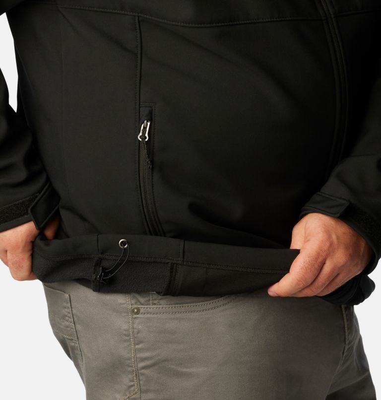 Thumbnail: Men's Ascender Hooded Softshell Jacket - Big, Color: Black, image 6