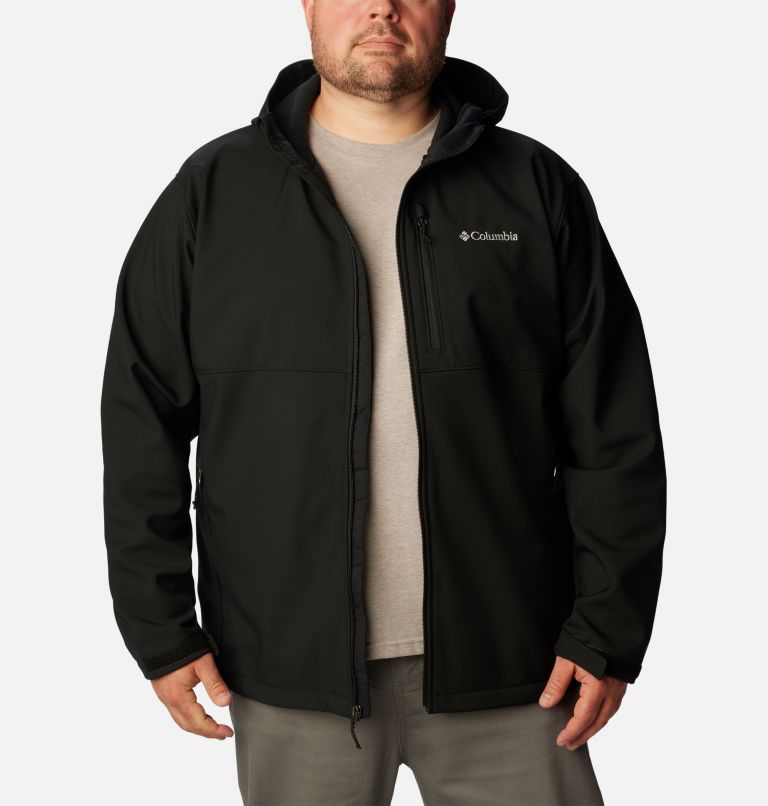 Thumbnail: Men's Ascender Hooded Softshell Jacket - Big, Color: Black, image 7