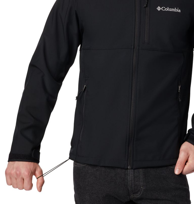 Thumbnail: Men's Ascender Hooded Softshell Jacket - Tall, Color: Black, image 3