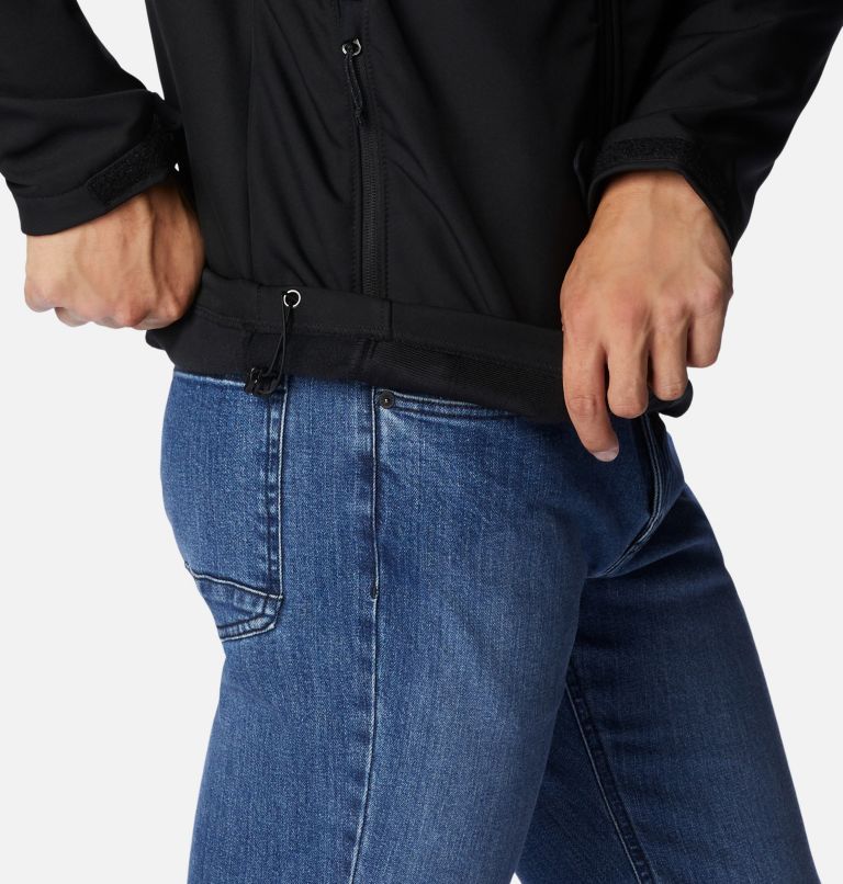 Manteau à capuchon à coquille souple Ascender pour hommes – Grandes tailles, Color: Black, image 6