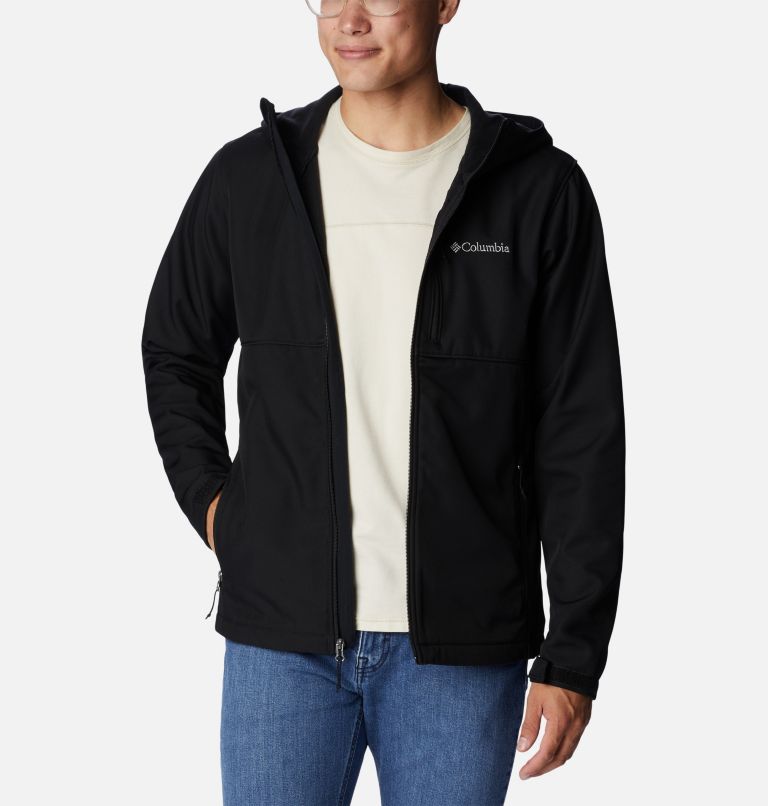 Men's Ascender Hooded Softshell Jacket - Tall, Color: Black, image 7