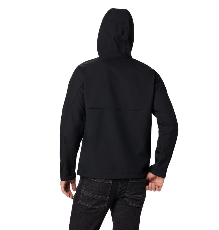 Thumbnail: Men's Ascender Hooded Softshell Jacket - Tall, Color: Black, image 2
