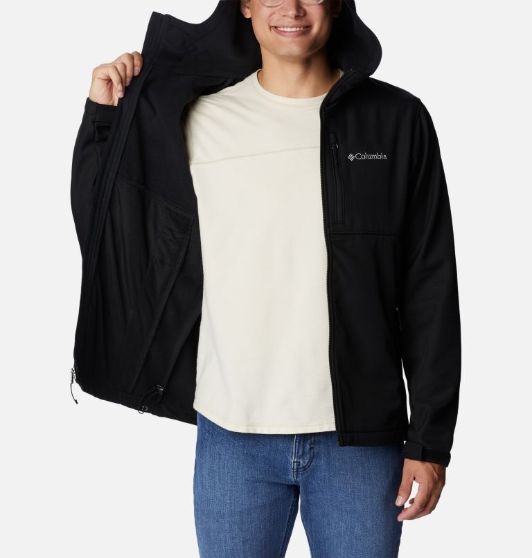 Chaqueta COLUMBIA con capucha para hombre Softshell negra