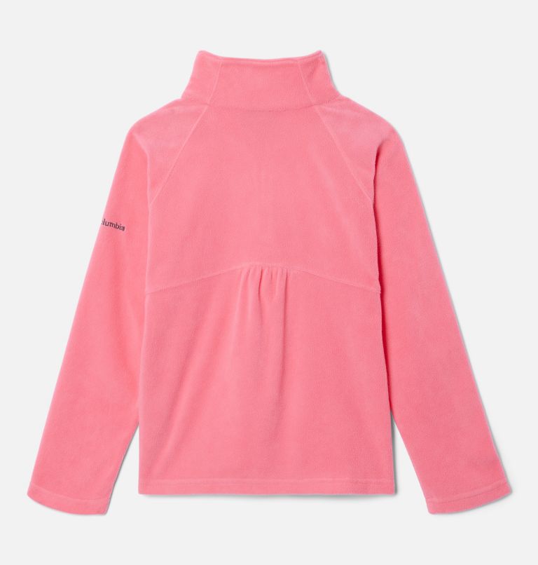 Girls’ Glacial Fleece 1/4 Zip Pullover, Color: Camellia Rose, image 2