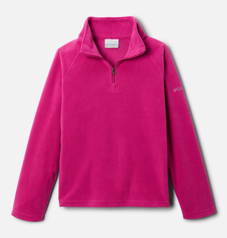 Girls’ Glacial Fleece 1/4 Zip Pullover, Color: Wild Fuchsia, image 1