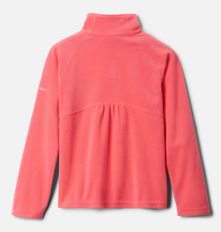 Girls’ Glacial Fleece 1/4 Zip Pullover, Color: Bright Geranium, image 2