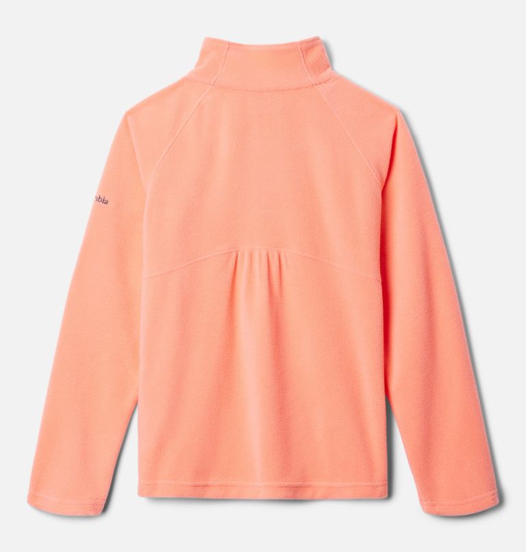 Girls' Glacial Fleece Quarter Zip Pullover, Color: Hot Coral, image 2