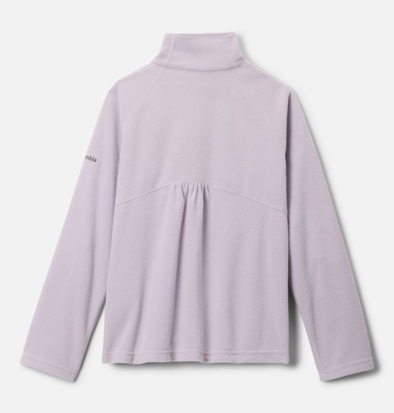 Girls’ Glacial Fleece Quarter Zip Pullover, Color: Lavender Pearl, image 2