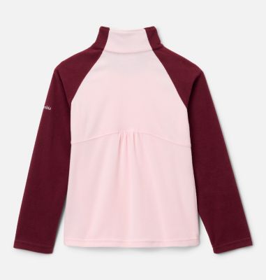 Glacial Fleece Quarter Zip Pullover für Mädchen, Color: Satin Pink, Rich Wine, image 2