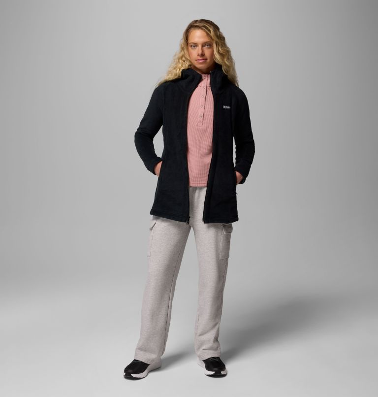 Women's Benton Springs II Long Fleece Hoodie, Color: Black, image 2