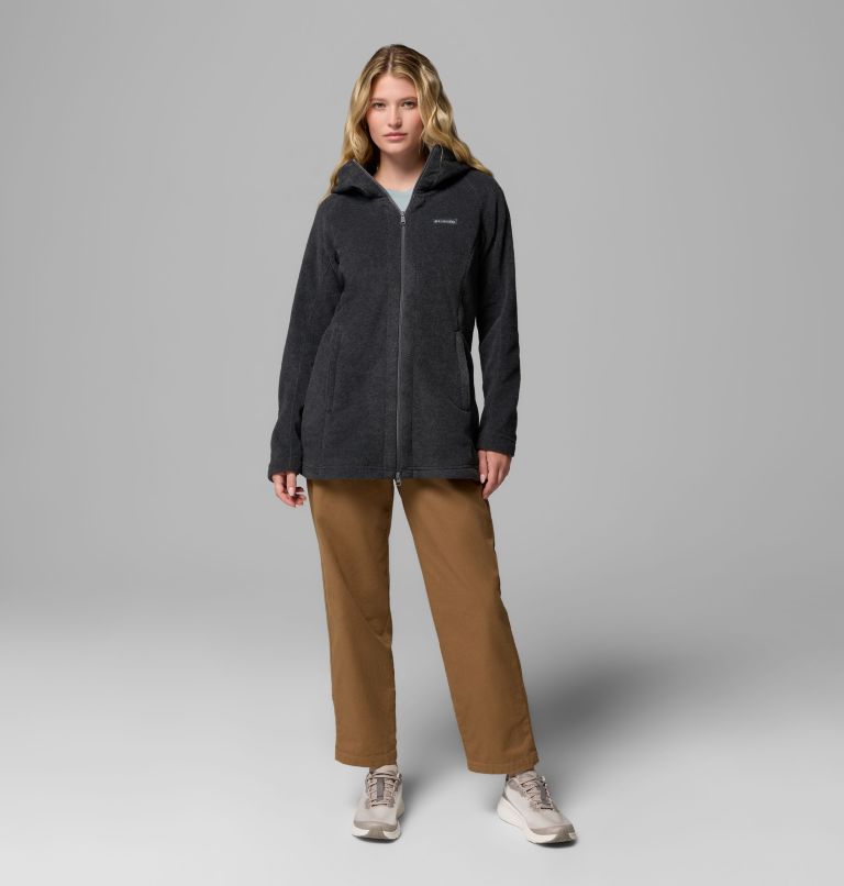 Women's Benton Springs II Long Fleece Hoodie, Color: Charcoal Heather, image 2
