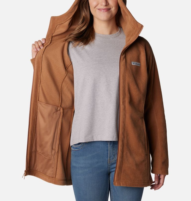 Brown columbia store fleece jacket womens