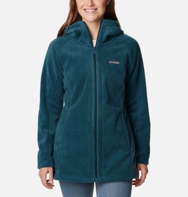 Long fleece womens on sale jacket