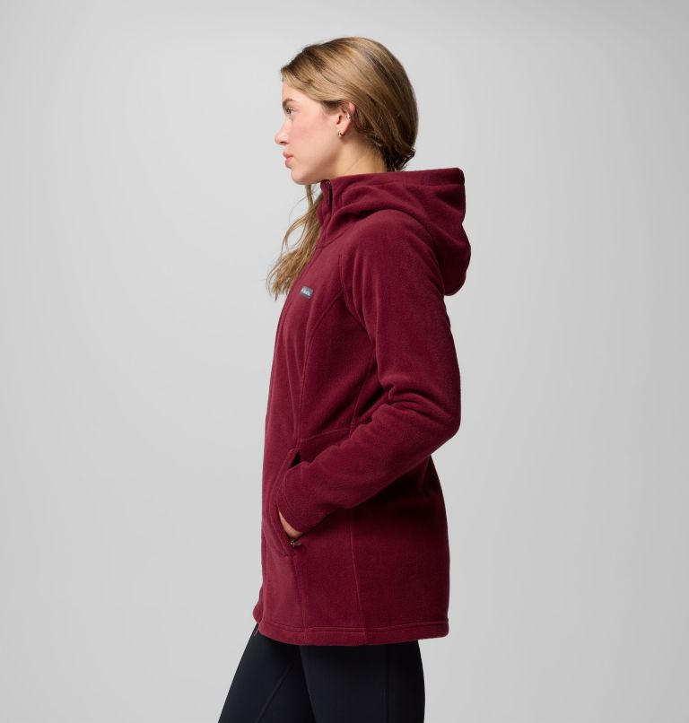 Women's Benton Springs II Long Fleece Hoodie, Color: Rich Wine, image 4