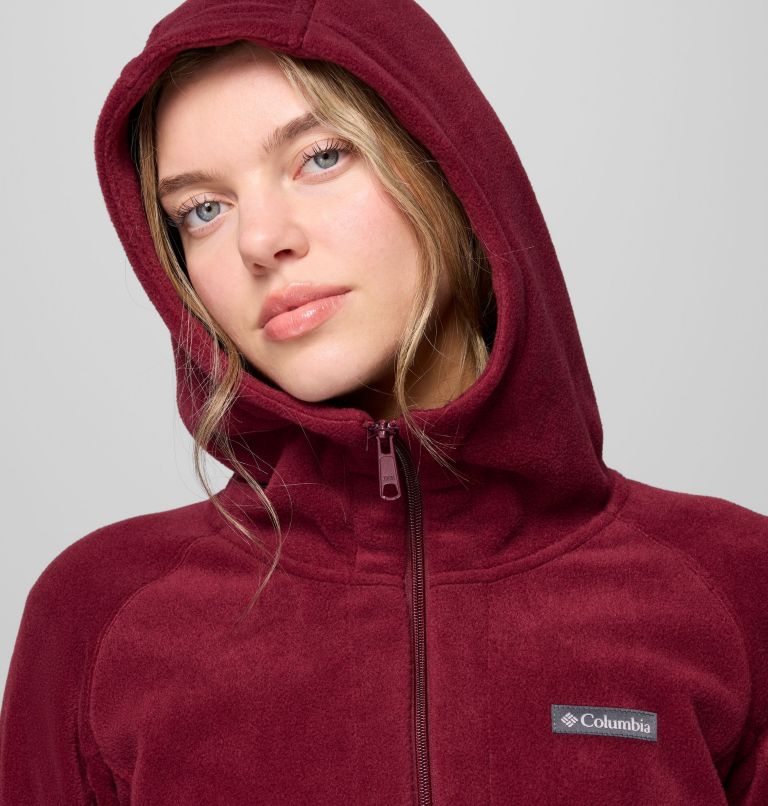 Women's Benton Springs II Long Fleece Hoodie, Color: Rich Wine, image 5