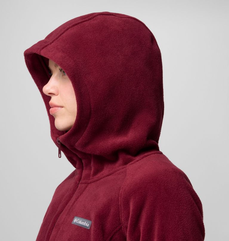 Women's Benton Springs II Long Fleece Hoodie, Color: Rich Wine, image 6