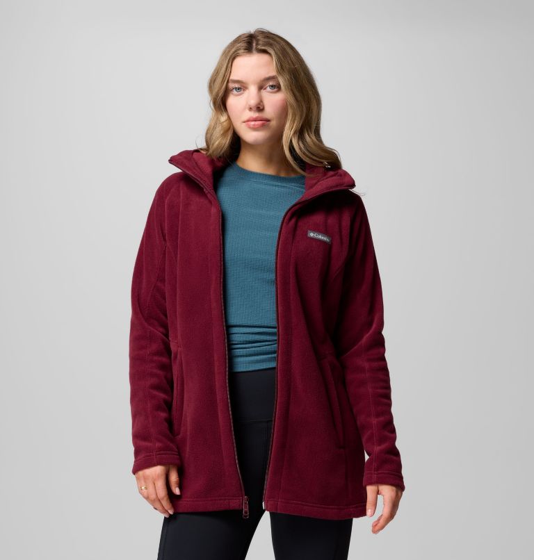 Women's Benton Springs II Long Fleece Hoodie, Color: Rich Wine, image 8
