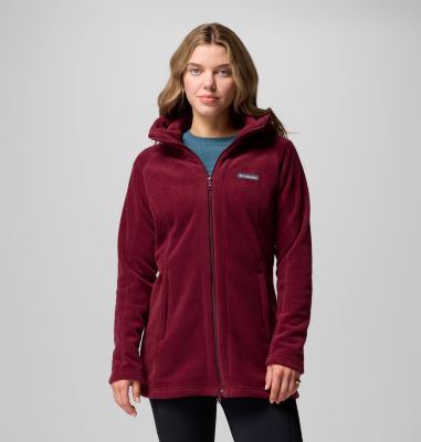 Women's Benton Springs II Long Fleece Hoodie, Color: Rich Wine, image 13