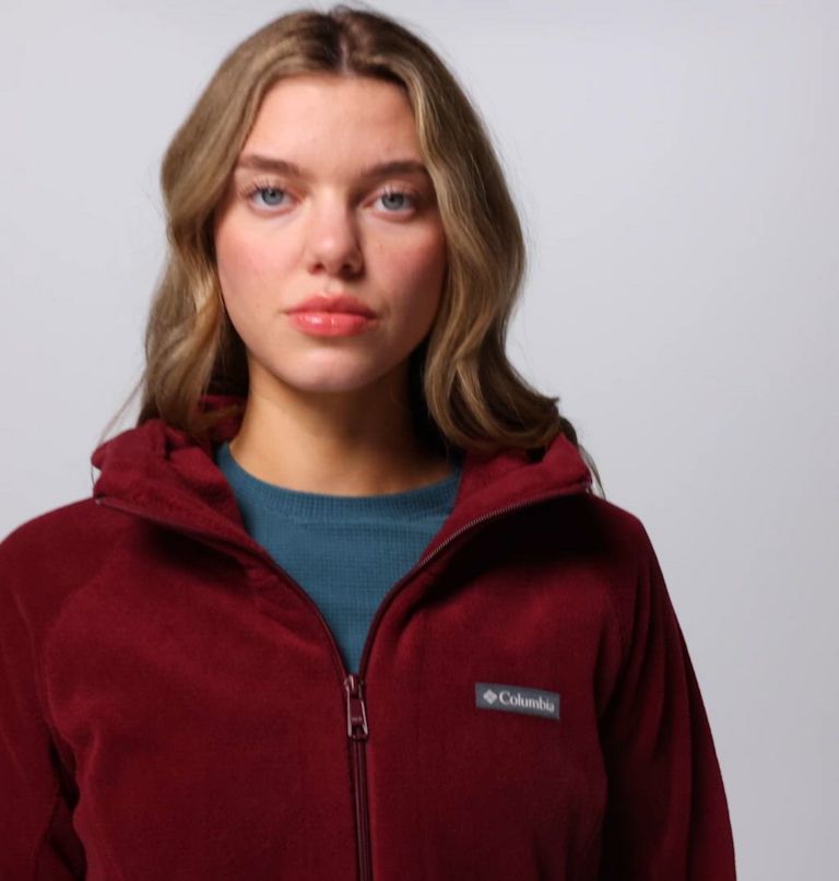 Women's Benton Springs II Long Fleece Hoodie, Color: Rich Wine