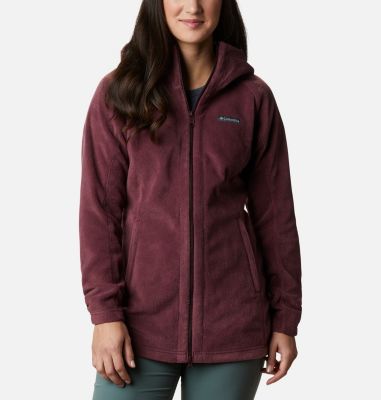 columbia benton springs ii long hooded fleece jacket