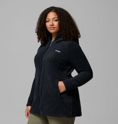 Women’s Benton Springs II Long Fleece Hoodie - Plus Size, Color: Black, image 36