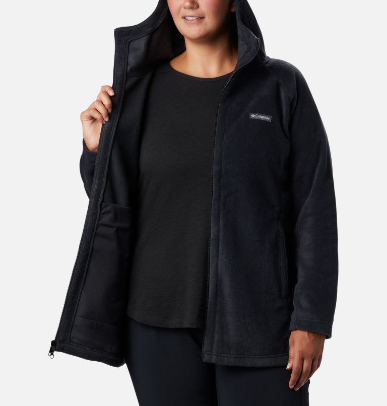 Thumbnail: Women’s Benton Springs II Long Fleece Hoodie - Plus Size, Color: Black, image 5