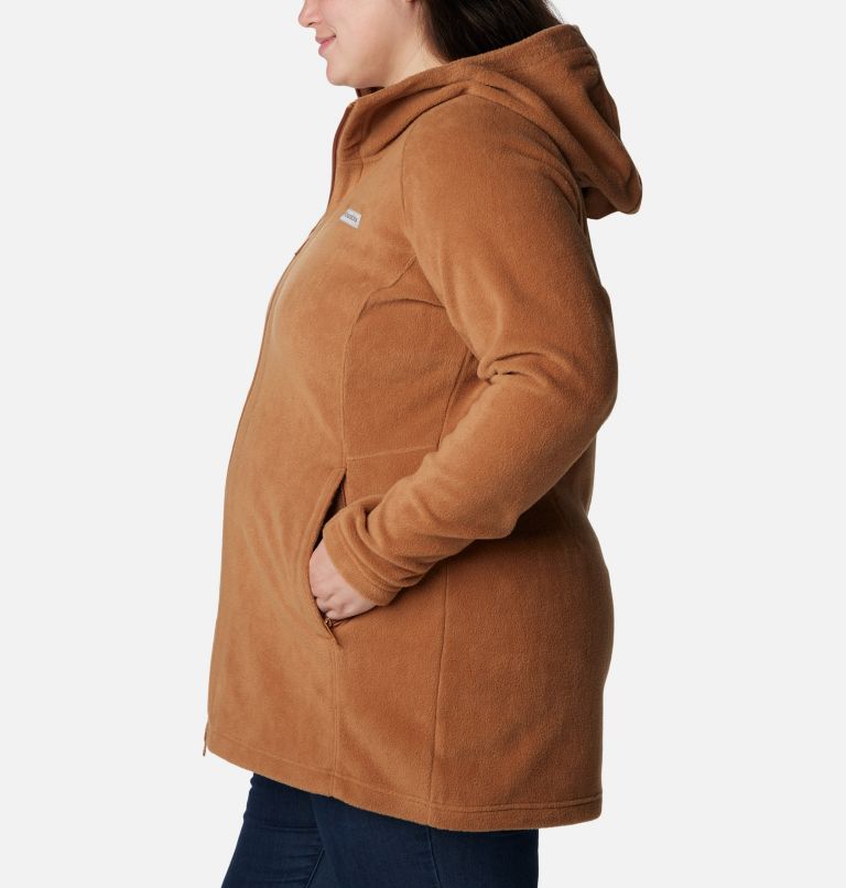 Women’s Benton Springs II Long Fleece Hoodie - Plus Size, Color: Camel Brown, image 3