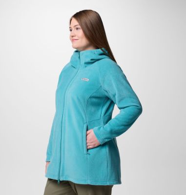 Women’s Benton Springs II Long Fleece Hoodie - Plus Size, Color: Teal, image 19