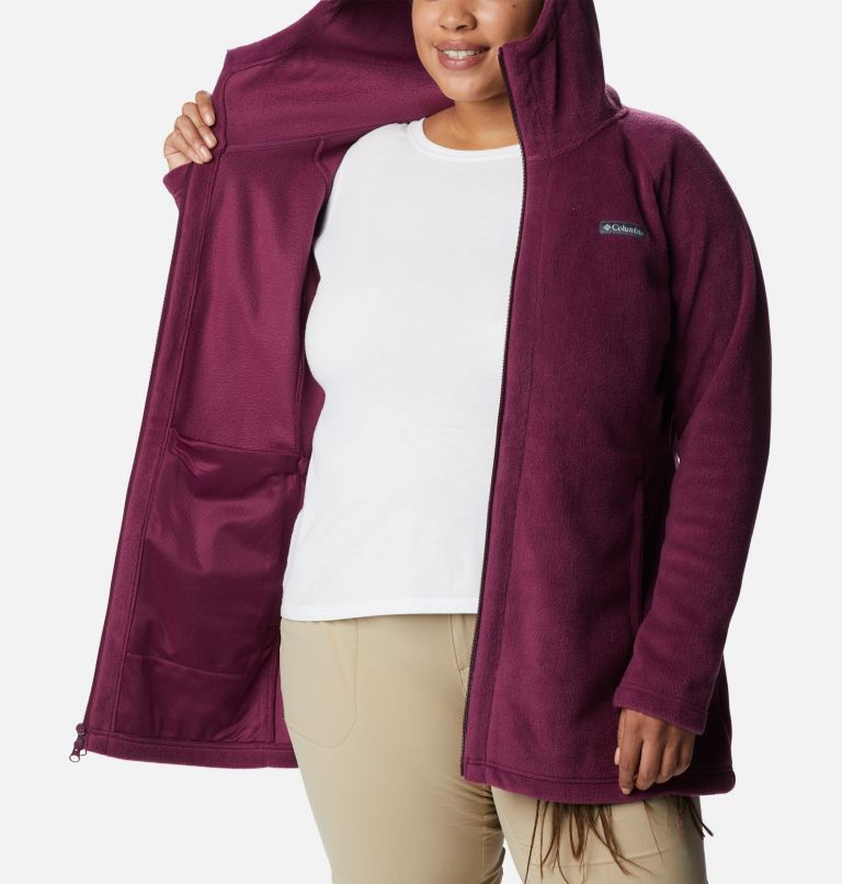 Women’s Benton Springs II Long Fleece Hoodie - Plus Size, Color: Marionberry, image 5