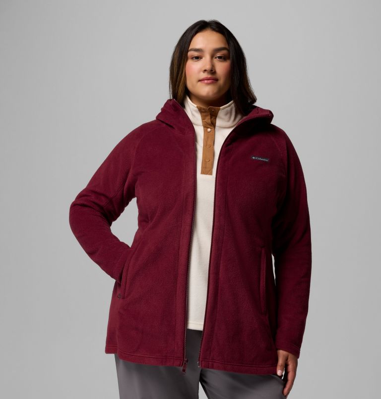 Women’s Benton Springs II Long Fleece Hoodie - Plus Size, Color: Rich Wine, image 5