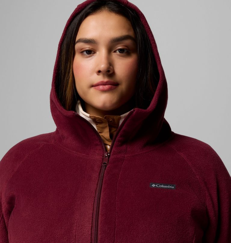 Women’s Benton Springs II Long Fleece Hoodie - Plus Size, Color: Rich Wine, image 6