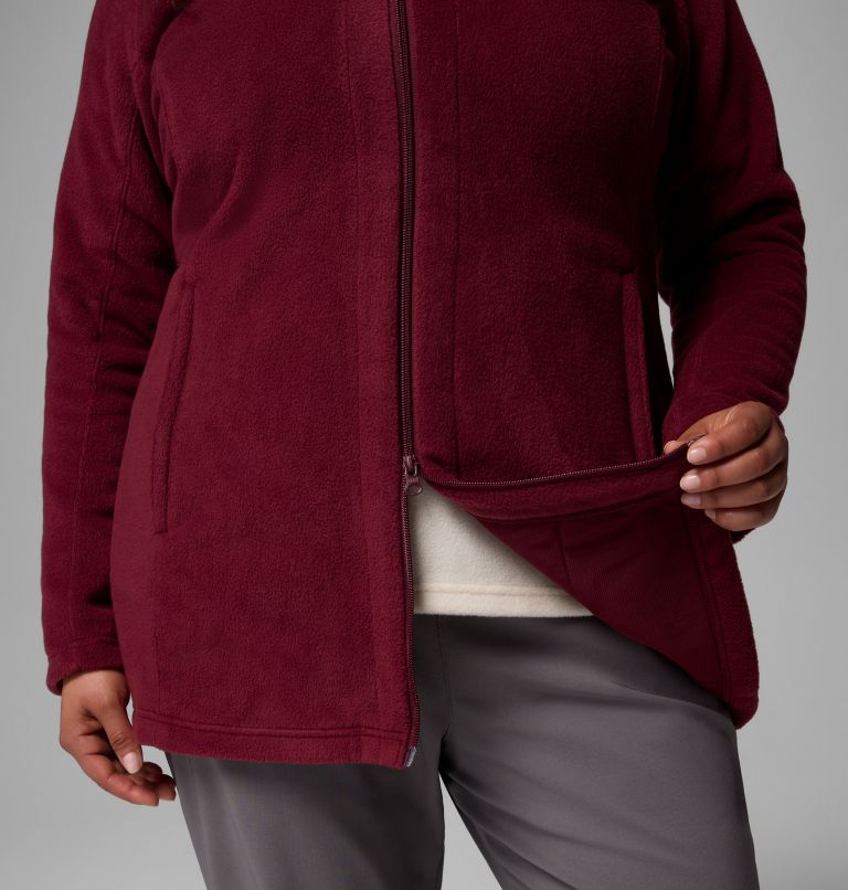 Women’s Benton Springs II Long Fleece Hoodie - Plus Size, Color: Rich Wine, image 7