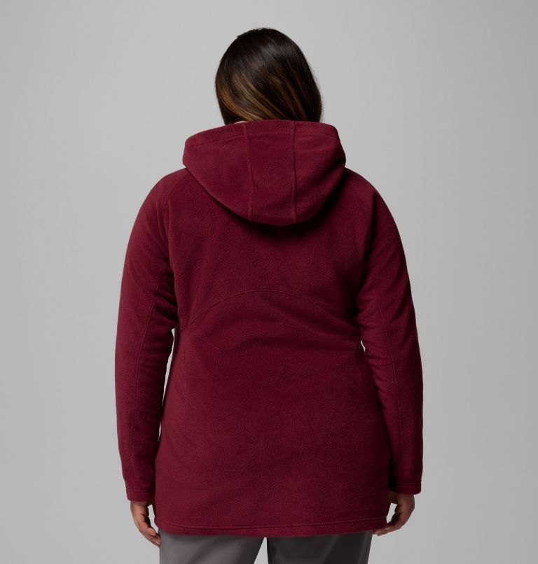 Women’s Benton Springs II Long Fleece Hoodie - Plus Size, Color: Rich Wine, image 3