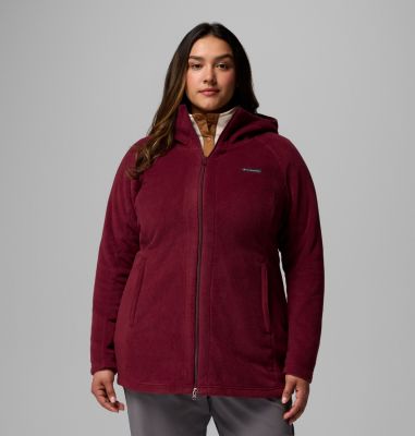 Women’s Benton Springs II Long Fleece Hoodie - Plus Size, Color: Rich Wine, image 9