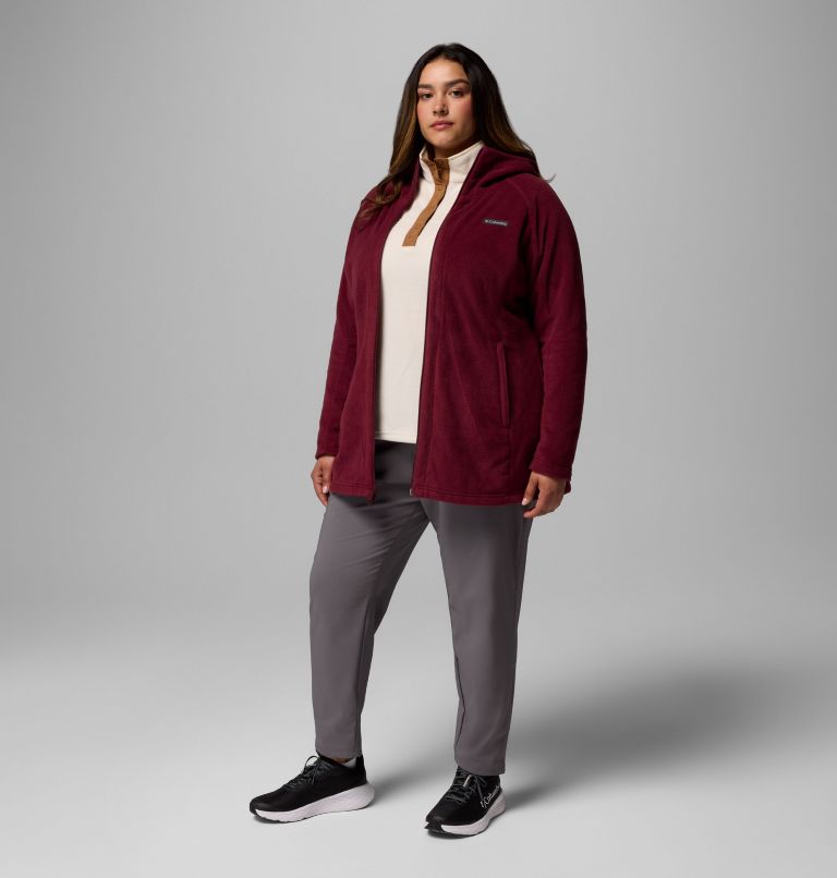 Women’s Benton Springs II Long Fleece Hoodie - Plus Size, Color: Rich Wine, image 2