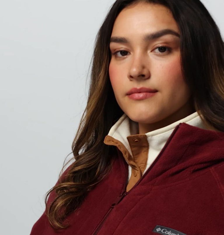 Women’s Benton Springs II Long Fleece Hoodie - Plus Size, Color: Rich Wine