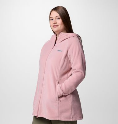 Women’s Benton Springs II Long Fleece Hoodie - Plus Size, Color: Eraser Pink, image 23