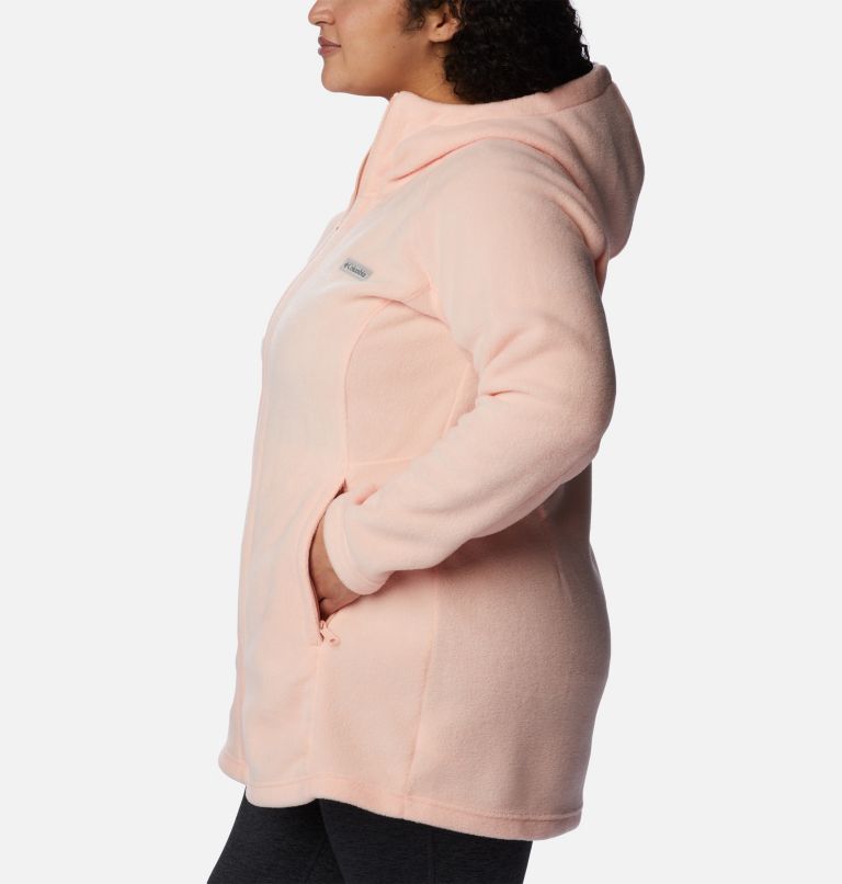 Women’s Benton Springs II Long Fleece Hoodie - Plus Size, Color: Peach Blossom, image 3